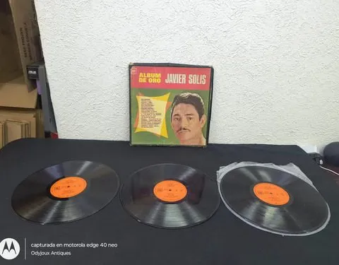 Disco Lp Acetato Album De Oro Javier Solis 3-pack Cbs 1969 Edición Limitada