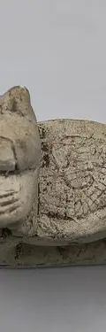 Escultura Jaguar Maya De Cerámica/yeso Hechura Tipo Piedra Beige — Decoración vintage (foto 7)