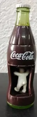 Botella De Cuerda Coca Cola Con Oso Polar Giratorio Año 2000 — Coleccionables vintage, años NOW (foto 3)