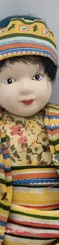 Muñeca De Porcelana Artesanal Turca Vintage Wodo Bambolee — Coleccionables vintage, años 80s (foto 3)