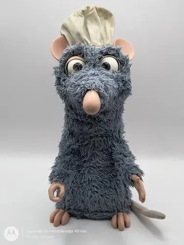 Peluche Remy Ratatouille Sonido/mov Disney Pixar 2008 Retro Azul Acero