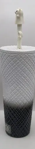 Vaso Starbucks Halloween Gato Fantasma Brilla Oscuridad 2024 Blanco