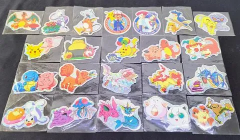 Lote Stickers Pokémon Vintage De Los 90's 22-pack 10cm