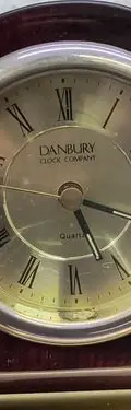 Reloj Ejecutivo De Mesa Danbury Madera Palo De Rosa Vintage Caoba — vintage México (foto 9)