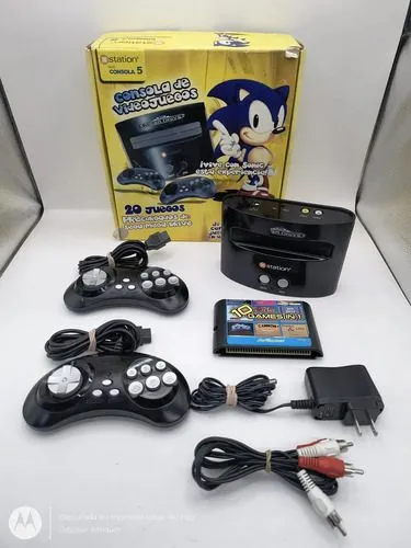 Consola Xtation Sega Mega Drive En Caja 30 Juegos Retro Negro
