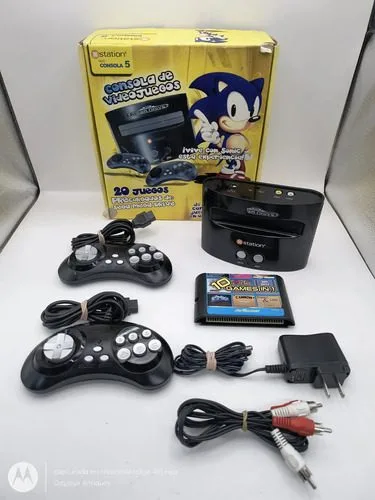 Consola Xtation Sega Mega Drive En Caja 30 Juegos Retro Negro