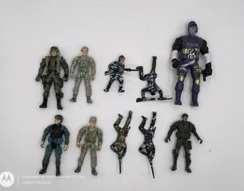 Lote Figuras D Acción Soldados Guerra Militar Y Policía 10pz