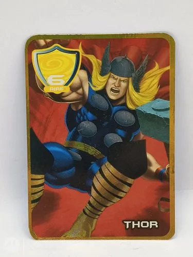 Tarjeta Marvel Marinela Thor Amarilla #6 Aire Año 2009 — Coleccionables vintage, años NOW