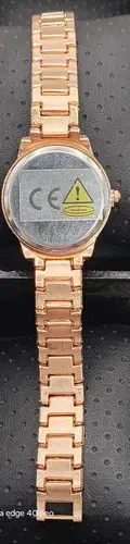 Reloj Pulsera Dama Cuarzo Elegante Brillantes Dorado Rosado Oro Rosa Rosa Oro Rosa Dorado