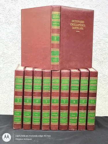 Diccionario Enciclopédico Santillana 10 Tomos 1991 España — Coleccionables vintage, años 90s