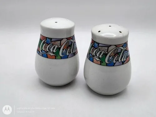 Coca Cola Salero Y Pimentero De Colección Retro Original Multicolor — Coleccionables vintage