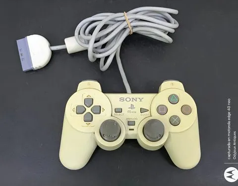Control Joystick Ps One Análogo Playstation Con Detalle Orig Blanco
