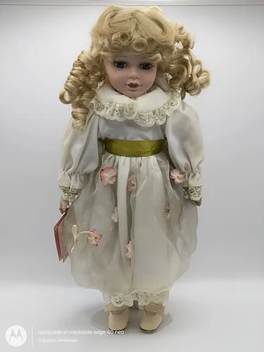 Muñeca De Porcelana Johnson The Rose Collection Vintage 40cm — Coleccionables vintage, años 80s