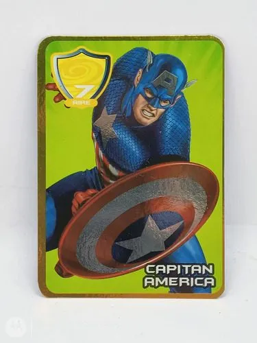 Tarjeta Marvel Marinela Capitan America Amarilla #7 Aire2009
