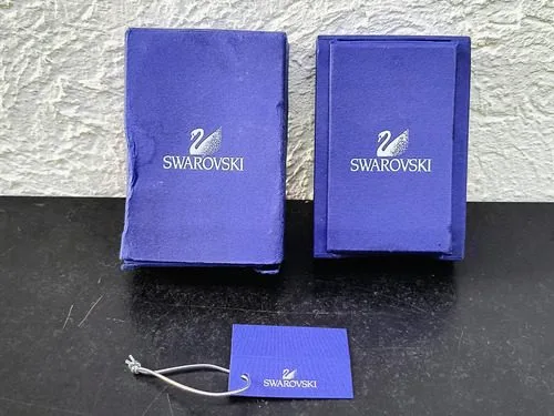 Caja/estuche Para Joyería Marca Swarovski Usado Original Azul — Coleccionables vintage