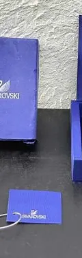 Caja/estuche Para Joyería Marca Swarovski Usado Original Azul — Coleccionables vintage (foto 2)
