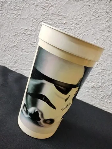 Vaso Star Wars Pepsi 1997 Storm Trooper Colección Plastico Blanco Con Azul — Coleccionables vintage, años 90s