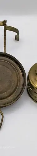 Lámpara Antigua Queroseno De Latón Hecha En Alemania Mechero — Decoración vintage (foto 8)