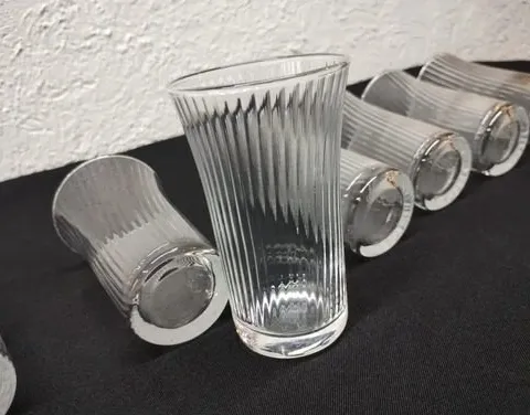 8 Super Tequileros Grandes De Vidrio 130 Ml Vintage Usados Transparente