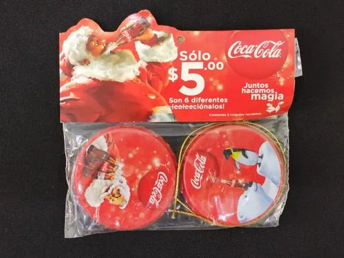 Colguijes Fichas Navideñas Coca Cola Navidad 2-pack Sellado — Coleccionables vintage, años 90s