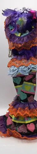 Catrina De Papel Maché Artesanal Hecha A Mano Retro 37cm Mx Colores — Decoración vintage (foto 5)