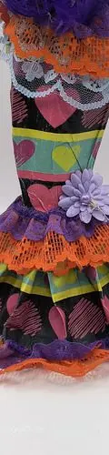 Catrina De Papel Maché Artesanal Hecha A Mano Retro 37cm Mx Colores — Decoración vintage (foto 3)