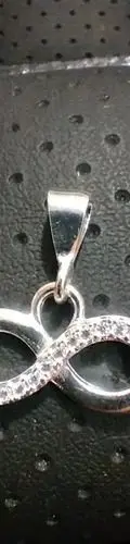 Dije Infinito Con Zirconias En Plata Fina .925 Plateado — Coleccionables vintage