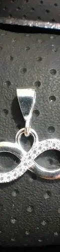 Dije Infinito Con Zirconias En Plata Fina .925 Plateado — Coleccionables vintage (foto 3)