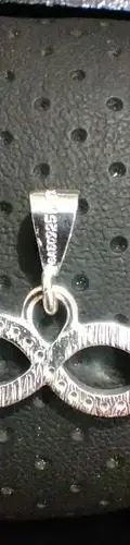 Dije Infinito Con Zirconias En Plata Fina .925 Plateado — Coleccionables vintage (foto 4)