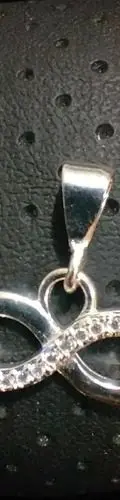 Dije Infinito Con Zirconias En Plata Fina .925 Plateado — Coleccionables vintage (foto 7)
