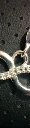 Dije Infinito Con Zirconias En Plata Fina .925 Plateado — Coleccionables vintage (foto 8)