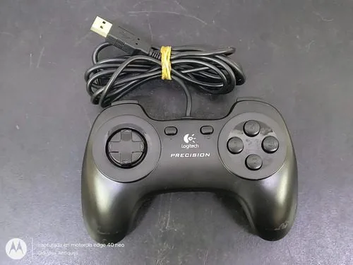 Joystick Logitech Precision G-ug15 Para Pc Conector Usb Negro — Gaming vintage, años NOW