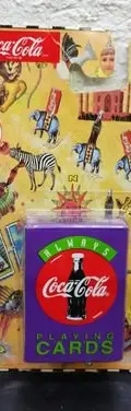 Coca Cola Mini Playing Cards Vintage Mini Juego Cartas 90's Morado — Coleccionables vintage, años 90s (foto 2)
