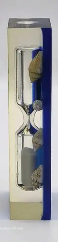 Reloj De Arena Acrílico Caracol/perla Acapulco Pisa Papel Azul — Coleccionables vintage (foto 3)