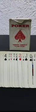 Baraja Cartas Póker Publicidad Corona Promocional 80's Usada Rojo Corona Español — Coleccionables vintage, años 80s