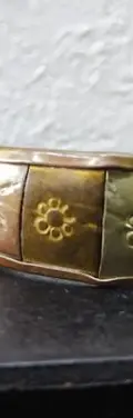 Brazalete Antiguo Estilo Hindú Dorado Latón Grosor 2.4cm Dorado Oscuro Claro Rosado 7 Cm 43.18 Cm — Coleccionables vintage (foto 7)
