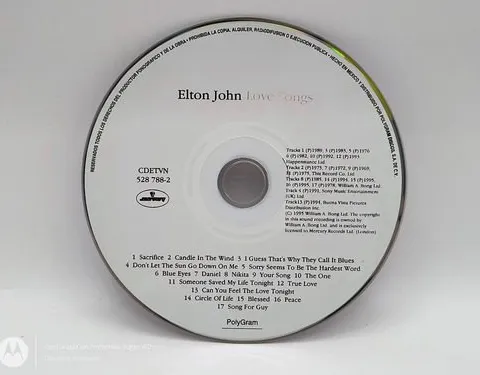 Cd Elton John - Love Songs 1995 Polygram Solo Disco Original Estándar