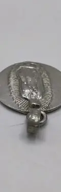 Dije Medalla Virgen De Guadalupe Plata Pura .985 1.7cm Plateado — Coleccionables vintage (foto 6)