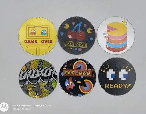 Lote Tazos De Pacman 2020 6pz #12 #24 #45 #55 #72 #76 Retro