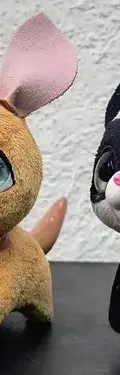 Set Furreal Friends Walkalots Hasbro Panda Y Lil Wags Puppy Negro Marrón Claro — Coleccionables vintage, años NOW