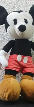 Peluche Mickey Mousse Vintage Retro Clásico Disney Original  Rojo Con Café Y Negro — Coleccionables vintage, años 90s (foto 2)