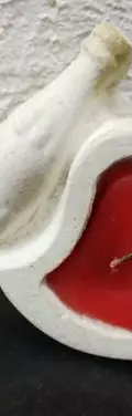 Figura Cerámica Botella Coca Cola Con Vela De Corazon Usado — Coleccionables vintage