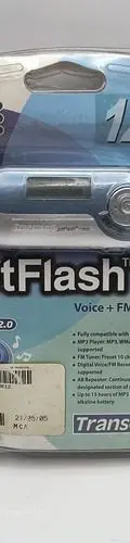 Jetflash Mp3 Transcend 128mb Reproductor Audio Radio Sellado Plateado Con Azul — Audio vintage, años NOW