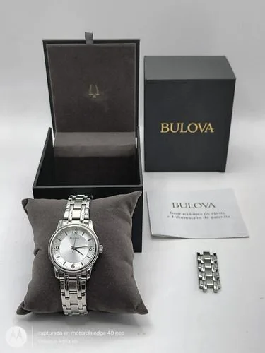 Reloj Bulova Classic Collection 96a000 En Caja Completo Orig Plateado — Coleccionables vintage, años NOW