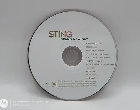 Cd Sting - Brand New Day 1999 Universal Solo Disco Original Estándar