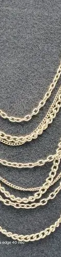 Collar Gargantilla Cadena De Enlace Varios Vintage Nickelado Plateado — Coleccionables vintage (foto 3)