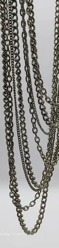 Collar Gargantilla Cadena De Enlace Varios Vintage Nickelado Plateado — Coleccionables vintage (foto 5)