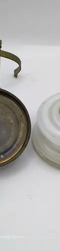 Lámpara Antigua Queroseno Vidrio Alemana Calentador Vintage — Decoración vintage (foto 9)