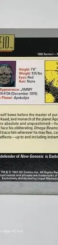 Tarjeta Darkseid #128 1991 Dc Comics Trading Card Impel — Coleccionables vintage, años 90s (foto 4)