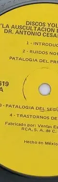 Disco Lp La Auscultación Del Corazón Dr A. César Domínguez Estándar — Audio vintage (foto 9)